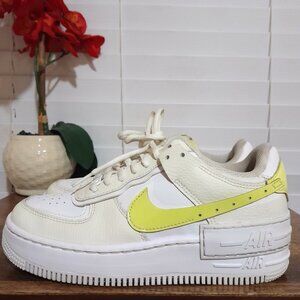 Women's Nike Air Force 1 Shadow SE 'Pale Ivory Light Zitron' sz 7 NO CHARMS